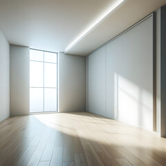 Empty minimalism interior room