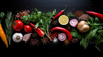 vegetables and spices high definition photographic creative image