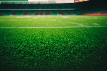 Fresh green grass for football sport, football field, soccer field, team sport texture