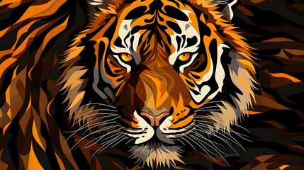 Naklejka premium Generated Tiger Patterns: Unleashing AI Alchemy to Create Unique and Mesmerizing Patterns Inspired by the Majesty of Tigers