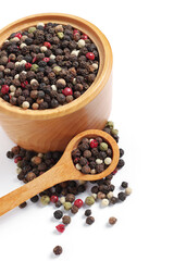 Various peppercorns seeds
