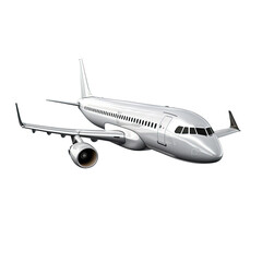 photo realistic air plane on white background 