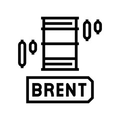 brent crudeoil industry line icon vector. brent crudeoil industry sign. isolated contour symbol black illustration