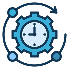 Timeline Blue Colour Icon