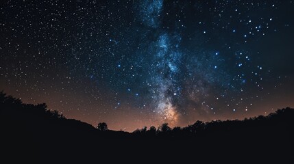 Huge starry night sky