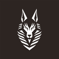Anubis logo design vector illustration