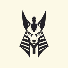 Anubis logo design vector illustration