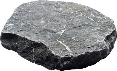 Flat rock isolated on transparent background. PNG