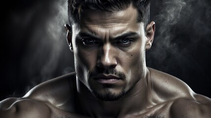 portrait of a boxing fighter.