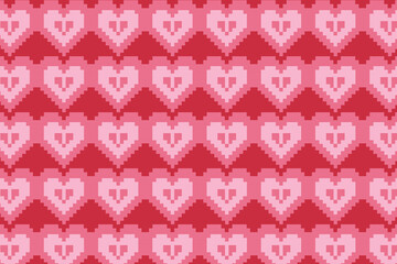 Vector love heart pattern, vector hand drawn Valentine's Day pattern, Valentine's Day background.