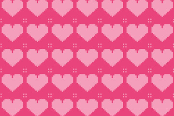 Vector love heart pattern, vector hand drawn Valentine's Day pattern, Valentine's Day background.