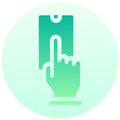 phone tap round gradient vector icon