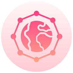 big data web round gradient vector icon
