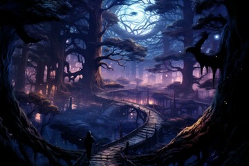 Mesmerizing celestial mazes, challenging adventurers with their shifting paths - Generative AI