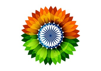 26 January - Happy Republic Day of India Banner Design. Indian Republic Day Celebration with Indian Flag Waves and Text. Famous Indian Landmarks with Ashoka Chakra