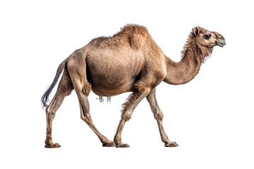 A camel going through isolated on a transparent background.