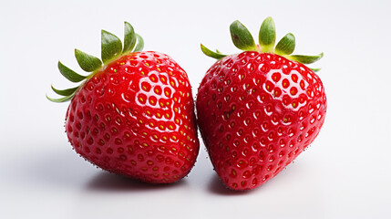 strawberry fresh strawberry , white background , Generate AI