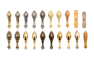 The Craftsmanship and Durability Behind Thoughtfully Designed Door Handle Collections on a White or Clear Surface PNG Transparent Background.
