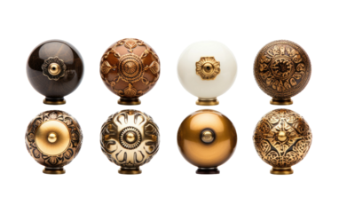 Interior Door Knob the Aesthetics and Functionality of Modern Collections on a White or Clear Surface PNG Transparent Background.