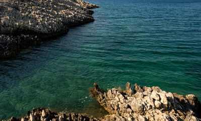 Hilly dalmatian coast of the Adriatic Sea