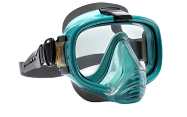 Creative Possibilities with Different Styles and Sizes of Snorkel Masks on a White or Clear Surface PNG Transparent Background.