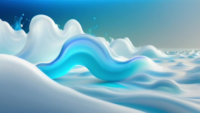 light blue fluids, abstract background 