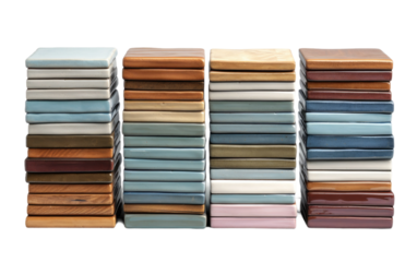 Interior Design with the Versatility and Style of Well Stacked Ceramic Tiles on a White or Clear Surface PNG Transparent Background.