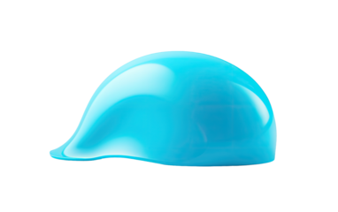 The Style and Functionality of a Blue Color Swim Cap for Water Enthusiasts on a White or Clear Surface PNG Transparent Background.