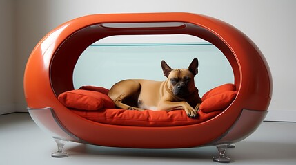 A pet bed or space for your furry friend.