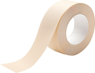 Roll of adhesive tape isolated on transparent background. PNG