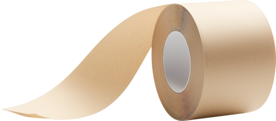 Roll of adhesive tape isolated on transparent background. PNG