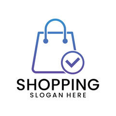 online shop logo, e-commerce vector template
