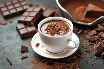 Gourmet Hot Chocolate with Dark Chocolate Pieces