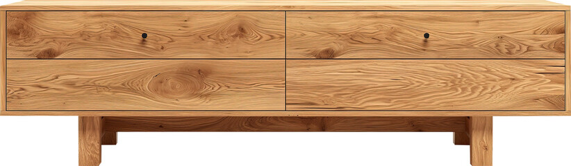 Wooden cabinet isolated on transparent background. PNG