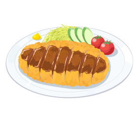 とんかつのイラスト