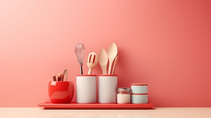 A set of utensils on a table.
