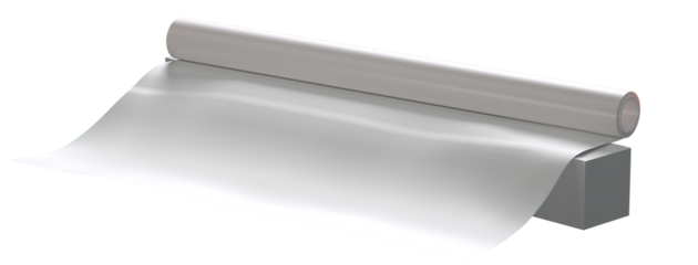 roll PVC film white, Isolated on Png Format, 3D rendering	