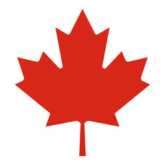 Maple leaf icon. Canada symbol. Vector illustration isolated on white background