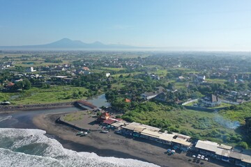 mountain and rice field