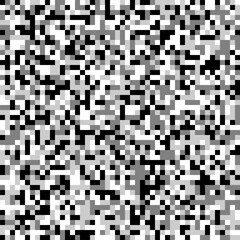 Fototapeta premium Pixel digital background. Dotted pattern mosaic vector with simple square particles. Black white abstract geometric grid. Graphics art. IT technology