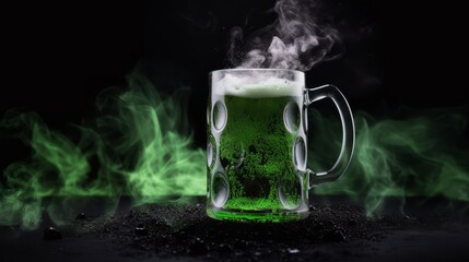 Mug of green beer 