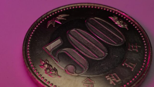 500円硬貨、小銭、クローズアップ撮影