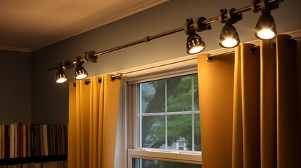Track lighting for a contemporary and adjustable lighting solution.