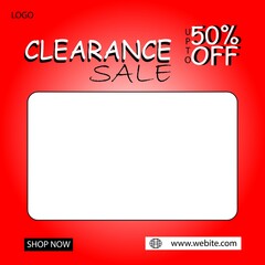 Sale banner post design vector 