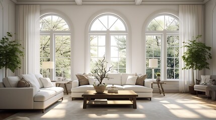 the most of natural light with strategically placed windows and curtains.