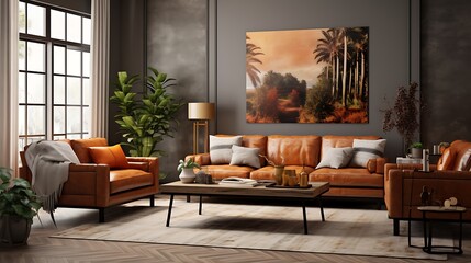 Mix and match different textures in your living room design.