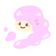 スライムヘアーガール　ピンク⭐︎PNG