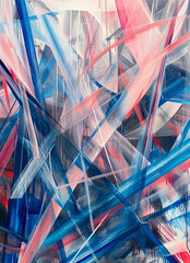 Abstrakte Kunst - Farbverlauf, Pink, Blau