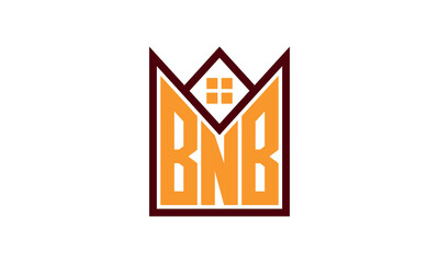 BNB initial letter real estate builders logo design vector. construction ,housing, home marker, property, building, apartment, flat, compartment, business, corporate, house rent, rental, commercial