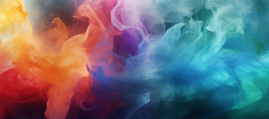 colorful smoke, gas, fog, watercolor 34